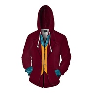 Joker Zipper Hoodie 3D Print Jacket Fashion Coat Outerwear