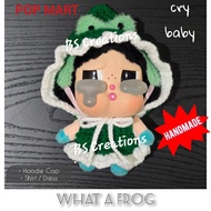 [BS Creations] Cry Baby (Green) Crying Again Series Pop Mart Blind Box 100% Handmade Crochet Doll Cl