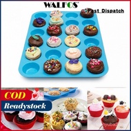 Walfos Non-Stick Silicone Baking Mold Muffins Cupcakes Mini Cakes (24 Cups) X69D