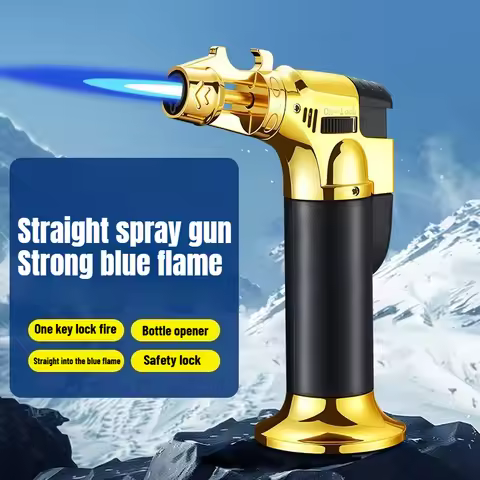 New-Style Spray Gun Lighter Fixed-Flame Rechargeable High-Temperature Flame Gun Lighter Outdoor Port