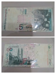 rm5 aah Ali abul Hassan aisyah aishah aah banknote Siri 10 series ten 10th duit lama Wang kertas Lim