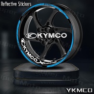 Reflective Motorcycle Accessories Wheel Sticker Hub Decals Rim Stripe Tape For KYMCO XCITING 400i AK