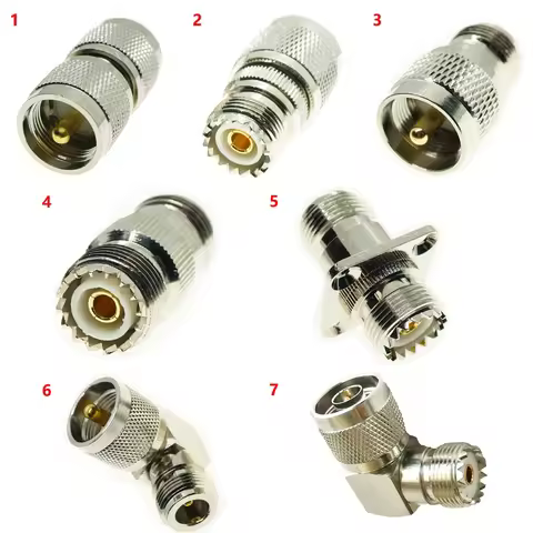 1Pcs SO239 PL259 UHF Male Female To N TYPE Connector Jack Plug N Flange Right Angle Coax conector se
