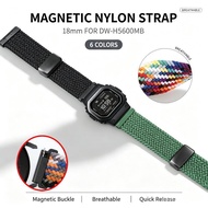 18mm Magnetic Buckle Nylon Watch Band Breathable Woven Replacement Strap For DW-H5600MB-1PR 1A4PR Sm