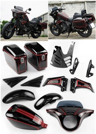 ชุดแต่งครบเซ็ต Honda Rebel 300 สีดำตัดเส้นแดง