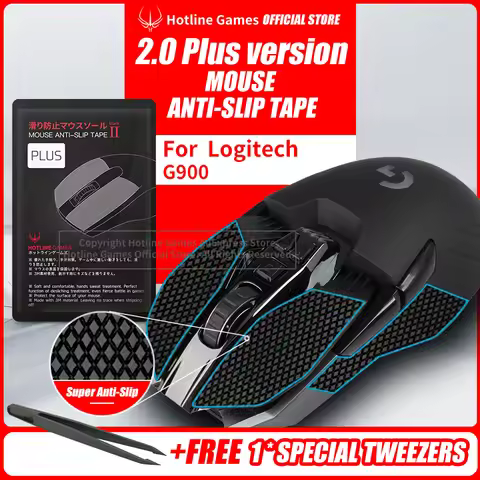 1 Pack Hotline Games 2.0 Plus Mouse Anti-Slip Grip Tape for Logitech G900 G903,Grip Upgrade,Moisture