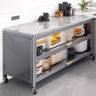 Kitchen rock slab cutting table  household multi-layer storage shelf multi-function storage cabinet
