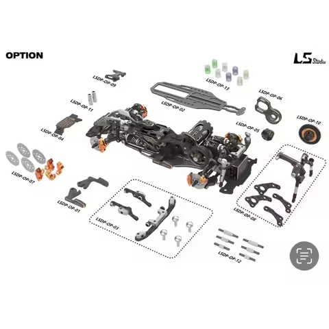 LSD-Plaid LSDP RC Car Option Modification Parts for 1/24 RC Remote Control Drift Mosquito Car Upgrad
