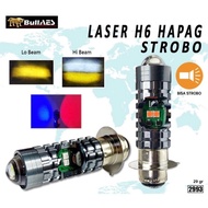 LED Motorcycle Headlight Red Blue Flashing Bulb T19 PX15D Hi/LO Beam H4 H6 Headlight DC12V-60V 8000L