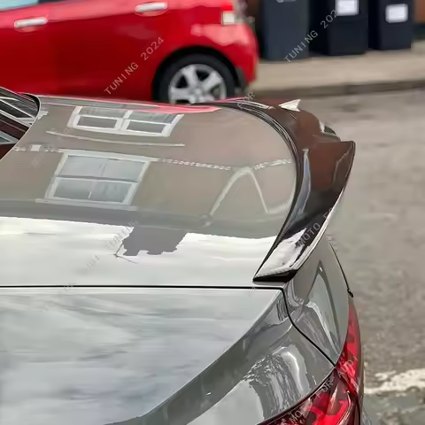 For Audi A4 S4 B9 B9.5 Sedan 2017-2024 Rear Trunk Spoiler Wing Glossy Black M4 Style car rear boot l