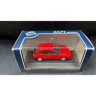 SAPI 1/43 Mazda Familia GT-R Red Model with Original Display Box.The Car Body Paint Surface The Pict