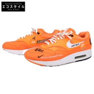 Nike 917691-800 AIR MAX 1 LUX JUST DO IT 橘色運動鞋，尺寸 27.5（二手）