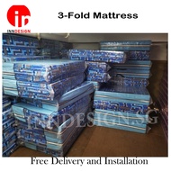 [INNDESIGN.SG] Single Foldable Foam Mattress (Fully Assembled and Free Delivery)(Single/Super Single/Queen/King)