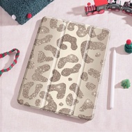 เคสไอแพด ประกายสีชมพูเข้ม ลายเสือดาว เข้ากับ Apple iPad Air 11 (2025 M2) / iPad 11th Gen 11" (A16 20