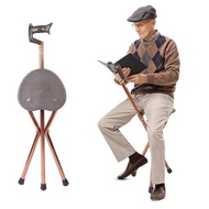Walking Cane Support With Chair For The Elderly