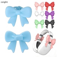 [ceight] 3D Silicone Bow Headphone Decor, 2-Pa Cute Earphone Accessories TH