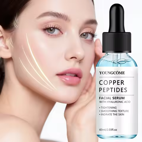 Copper Peptides Facial Serum with Hyaluronic Acid – Hydrating & Soothing Serum, Nourishing Skin Smoo