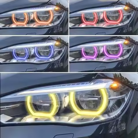 DRL LED Boards Angel Eyes For 2014-2018 BMW X5 X6 F15 F16 2015 Yellow LED Headlight Daytime Running 