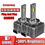 2PCS D1S LED Headlight D3S D2S D4S D5S D8S Car Lights 70W 32000LM 70W D1R D2R D3R Turbo 6000K Auto L