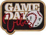 EMBROVERSE Game Day Vibes Patch - Baseball Fans Sport Emblem - Embroidered Iron On Patches - Size: 3
