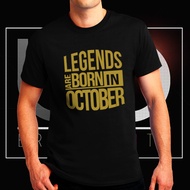Legends are Born in October Tshirt for Men 01