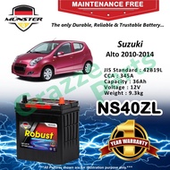 Münster Robust MF CMF NS40 | NS40ZL | 42B19L (36AH) Car Battery Bateri Kereta for Suzuki Alto 2010-2