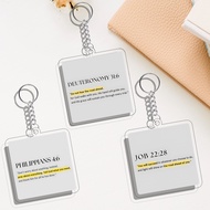 GANTUNGAN Bible Verse Keychain Keychain | UV Printed 2-Sided Bible Verse Keychain on 3MM Acrylic Fra