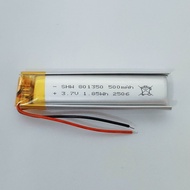 3.7v 500mah  801350 Li-Po li ionแบตเตอรี่ สำหรับMp3 MP4  กล้องติดรถยนต์