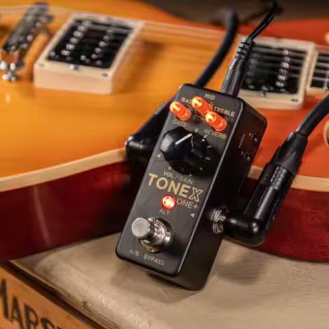IK Multimedia TONEX ONE+ Effects Pedal with Bluetooth Wireless Editing and USB Audio Interface for R