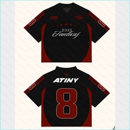 NS1 ATEEZ number 8 jersey Hongjoong Seonghwa Yunho Yeosang ATINY streetwear T-shirt short sleeve top