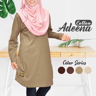 (30-140KG) TUDIAA ADEENA - Tshirt Muslimah Cotton Plus Size