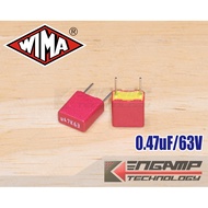 (10 Pcs) [F-CAP] 0.47uF/63V 470nK63V WIMA MKS2 3.5x7.2 H8.4mm P = 5mm