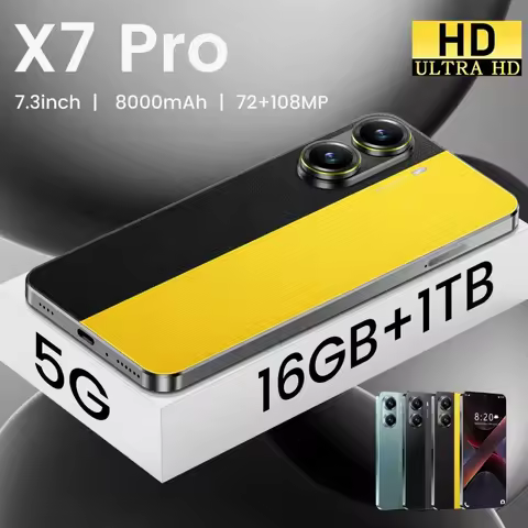 Original X7 Pro Mobile SmartPhone Snapdragon 8 gen 3 Cellphone Global Version Cell Phone 8000mAh 5G 