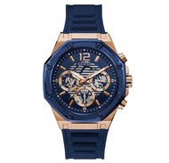 Authentic Guess Men Phoenix Blue Dial Silicon Watch GW0263G2 Jam Tangan Lelaki