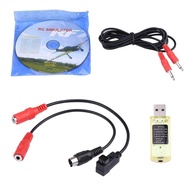 Asixx RC Simulator, 22 in 1 RC USB Simulator with Cables for Real Flight G7 / G6 / G5, Reflex XTR, P