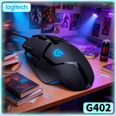 Logitech G402 Wired Gaming Mouse 8 Programmable Buttons 20M Clicks 500 IPS 4 DPI Levels Ergonomic Gr