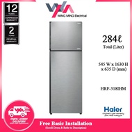 Haier 284L Refrigerator 2 Door/Peti Ais 2 Pintu Inverter ( HRF-318IHM) Peti Sejuk/Fridge/冰箱