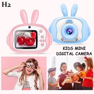 H2 Kids Camera 12MP 2.4 Inch Display HD Camera Camcorder with Cartoon Protective Cover Mini Digital 