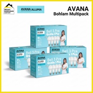 White LED Light Bulb 4 PCS Avana Multipack Bulb 6500K White LED Light Bulb 5 WATT 7 WATT 9 WATT