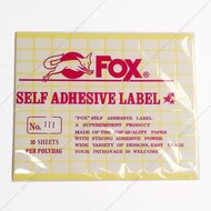 Fox Paper / Label Stickers No. 111 uk. 13x19 mm (Long Square)