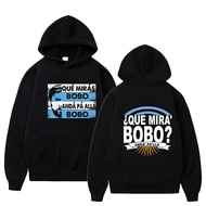 Que Miras Bobo Hoodies Japanese Manga Printing Clothing Streetwear Anime Swearshirt For Long