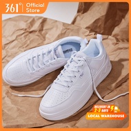 【361 Degrees】Women White Shoes Board Shoes Couple Thick-Soled Casual 682116623
