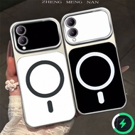 Suitable for Vivo Y17S Vivo Y28 5G New printed color+3D pattern magnetic suction ring frosted silver