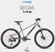 2024 TRINX M134 จักรยานเสือภูเขา สำหรับเด็ก ล้อ 24 นิ้ว 1x9 เกียร์ เฟรมอลูมิเนียม