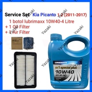 Kia Picanto 1.2 2011-2017 Service Set (Lubrimaxx 10W40_4L +Oil Filter 26300-2Y500 +Air Filter 28113-