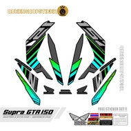 SUPRA STRIPING GTR 150 MOTIF 22 SUPRA VARIATION STRIPING/ GTR VARIATION MOTORCYCLE STICKER/ SUPRA ST