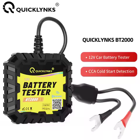 QUICKLYNKS BT2000 Bluetooth 12V Battery Monitor Car Battery Cranking Charging Battery Analyzer Teste
