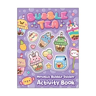Bubble Tea Metallic Bubble Sticker Activity Book With Mazes Dot to Dot Word Search