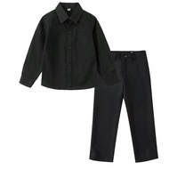 Tween Boy Suits 2-Pieces Suit Set Tuxedos Dresswear Ring Bearer Outfit Wedding Shirts Pants Formal S