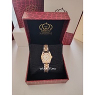 PROKING Women's Analog Watch – Elegant Silver Gold Stainless Steel Diamond Dial Jam Tangan